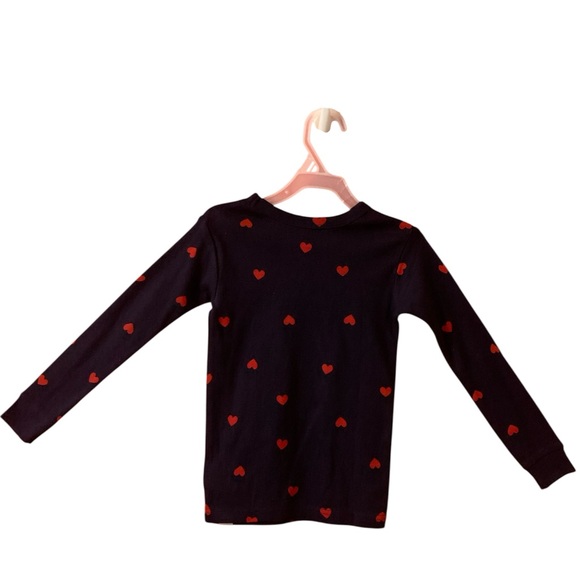 Baby GAP Pajama Set in Navy with Red Hearts Girls 5Y - Picture 4 of 8